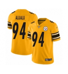 Men's Pittsburgh Steelers #94 Tyson Alualu Limited Gold Inverted Legend Football Jersey