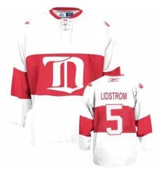 Youth Reebok Detroit Red Wings #5 Nicklas Lidstrom Authentic White Third NHL Jersey