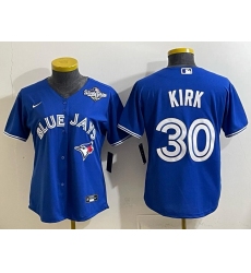 Men's Toronto Blue Jays #30 Alejandro Kirk Royal 2025 World Series Cool Base Stitched Baseball Jersey