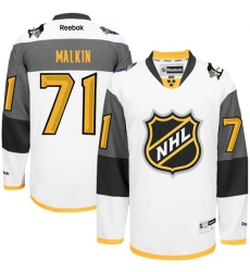 Men's Reebok Pittsburgh Penguins #71 Evgeni Malkin Authentic White 2016 All Star NHL Jersey