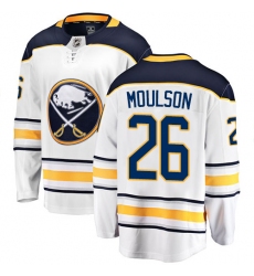 Youth Buffalo Sabres #26 Matt Moulson Fanatics Branded White Away Breakaway NHL Jersey