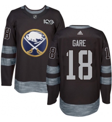 Men's Adidas Buffalo Sabres #18 Danny Gare Premier Black 1917-2017 100th Anniversary NHL Jersey