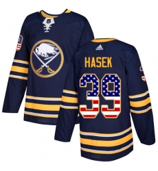 Youth Adidas Buffalo Sabres #39 Dominik Hasek Authentic Navy Blue USA Flag Fashion NHL Jersey