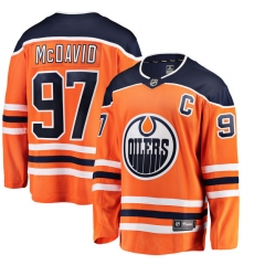 Men's Edmonton Oilers #97 Connor McDavid Fanatics Branded Orange Home Breakaway NHL Jersey