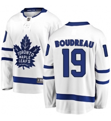 Men's Toronto Maple Leafs #19 Bruce Boudreau Fanatics Branded White Away Breakaway NHL Jersey