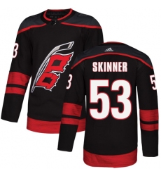 Men's Adidas Carolina Hurricanes #53 Jeff Skinner Authentic Black Alternate NHL Jersey