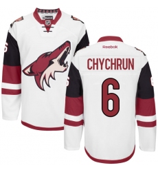 Men's Reebok Arizona Coyotes #6 Jakob Chychrun Authentic White Away NHL Jersey