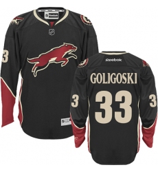 Men's Reebok Arizona Coyotes #33 Alex Goligoski Premier Black Third NHL Jersey