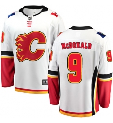Men's Calgary Flames #9 Lanny McDonald Fanatics Branded White Away Breakaway NHL Jersey