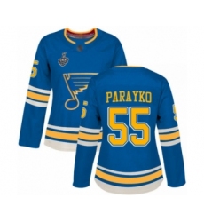 Women's St. Louis Blues #55 Colton Parayko Authentic Navy Blue Alternate 2019 Stanley Cup Final Bound Hockey Jersey