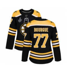 Women's Boston Bruins #77 Ray Bourque Authentic Black Home 2019 Stanley Cup Final Bound Hockey Jersey