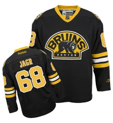 Men's Reebok Boston Bruins #68 Jaromir Jagr Premier Black Third NHL Jersey