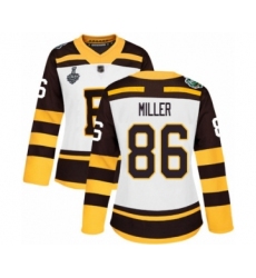 Women's Boston Bruins #86 Kevan Miller Authentic White Winter Classic 2019 Stanley Cup Final Bound Hockey Jersey