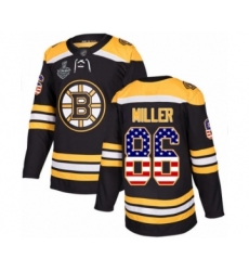 Youth Boston Bruins #86 Kevan Miller Authentic Black USA Flag Fashion 2019 Stanley Cup Final Bound Hockey Jersey