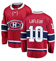 Youth Montreal Canadiens #10 Guy Lafleur Authentic Red Home Fanatics Branded Breakaway NHL Jersey