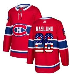 Men's Adidas Montreal Canadiens #26 Mats Naslund Authentic Red USA Flag Fashion NHL Jersey