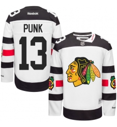 Men's Reebok Chicago Blackhawks #13 CM Punk Authentic White 2016 Stadium Series NHL Jersey