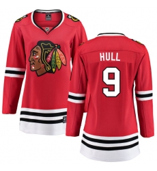 Women's Chicago Blackhawks #9 Bobby Hull Fanatics Branded Red Home Breakaway NHL Jersey