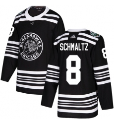 Men's Adidas Chicago Blackhawks #8 Nick Schmaltz Authentic Black 2019 Winter Classic NHL Jersey