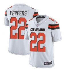 Youth Nike Cleveland Browns #22 Jabrill Peppers White Vapor Untouchable Limited Player NFL Jersey
