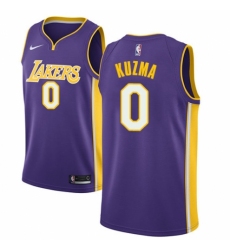 Men's Nike Los Angeles Lakers #0 Kyle Kuzma Authentic Purple NBA Jersey - Icon Edition