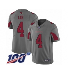 Youth Arizona Cardinals #4 Andy Lee Limited Silver Inverted Legend 100th Season Football Jersey