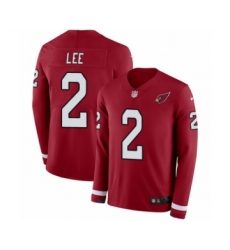 Youth Nike Arizona Cardinals #2 Andy Lee Limited Red Therma Long Sleeve NFL Jersey