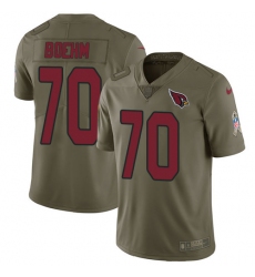 Men's Nike Arizona Cardinals #70 Evan Boehm Limited Olive 2017 Salute to Service NFL Jersey