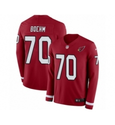 Men's Nike Arizona Cardinals #70 Evan Boehm Limited Red Therma Long Sleeve NFL Jersey