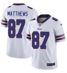 Men's Nike Buffalo Bills #87 Jordan Matthews White Vapor Untouchable Limited Player NFL Jersey