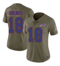 Women's Nike Buffalo Bills #18 Andre Holmes Limited Olive 2017 Salute to Service NFL Jersey