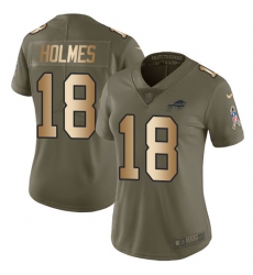 Women's Nike Buffalo Bills #18 Andre Holmes Limited Olive/Gold 2017 Salute to Service NFL Jersey