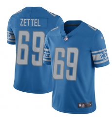 Men's Nike Detroit Lions #69 Anthony Zettel Blue Team Color Vapor Untouchable Limited Player NFL Jersey