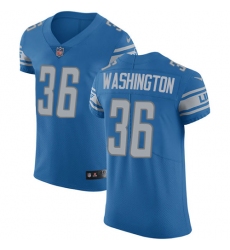 Men's Nike Detroit Lions #36 Dwayne Washington Blue Team Color Vapor Untouchable Elite Player NFL Jersey