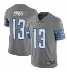 Men's Nike Detroit Lions #13 T.J. Jones Limited Steel Rush Vapor Untouchable NFL Jersey