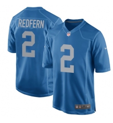 Men's Nike Detroit Lions #2 Kasey Redfern Game Blue Alternate NFL Jersey