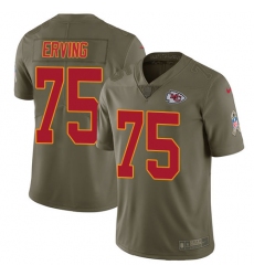 Men's Nike Kansas City Chiefs #75 Cameron Erving Limited Olive 2017 Salute to Service NFL Jersey