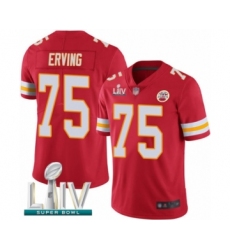 Youth Kansas City Chiefs #75 Cameron Erving Red Team Color Vapor Untouchable Limited Player Super Bowl LIV Bound Football Jersey
