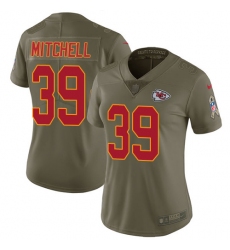 Women's Nike Kansas City Chiefs #39 Terrance Mitchell Limited Olive 2017 Salute to Service NFL Jersey