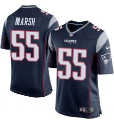 Men's Nike New England Patriots #55 Cassius Marsh Game Navy Blue Team Color NFL Jersey