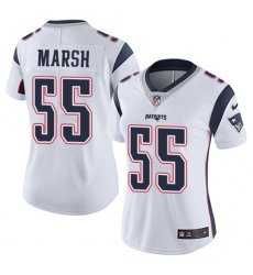 Women's Nike New England Patriots #55 Cassius Marsh White Vapor Untouchable Limited Player NFL Jersey