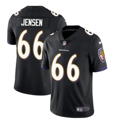Men's Nike Baltimore Ravens #66 Ryan Jensen Black Alternate Vapor Untouchable Limited Player NFL Jersey