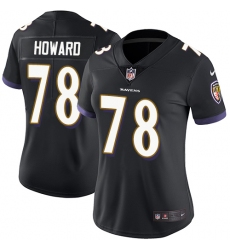 Women's Nike Baltimore Ravens #78 Austin Howard Black Alternate Vapor Untouchable Limited Player NFL Jersey