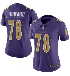 Women's Nike Baltimore Ravens #78 Austin Howard Limited Purple Rush Vapor Untouchable NFL Jersey
