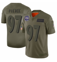 Men's Baltimore Ravens #97 Michael Pierce Limited Camo 2019 Salute to Service Football Jersey