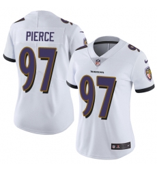 Women's Nike Baltimore Ravens #97 Michael Pierce White Vapor Untouchable Limited Player NFL Jersey