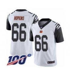 Men's Cincinnati Bengals #66 Trey Hopkins Limited White Rush Vapor Untouchable 100th Season Football Jersey