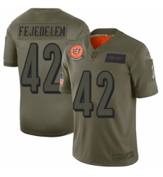 Men's Cincinnati Bengals #42 Clayton Fejedelem Limited Camo 2019 Salute to Service Football Jersey