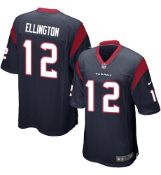 Men's Nike Houston Texans #12 Bruce Ellington Game Navy Blue Team Color NFL Jersey