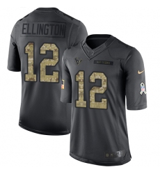 Youth Nike Houston Texans #12 Bruce Ellington Limited Black 2016 Salute to Service NFL Jersey